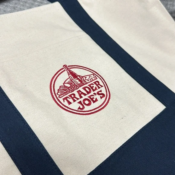 Trader Joe’s, navy blue large tote bag - Picture 2 of 6